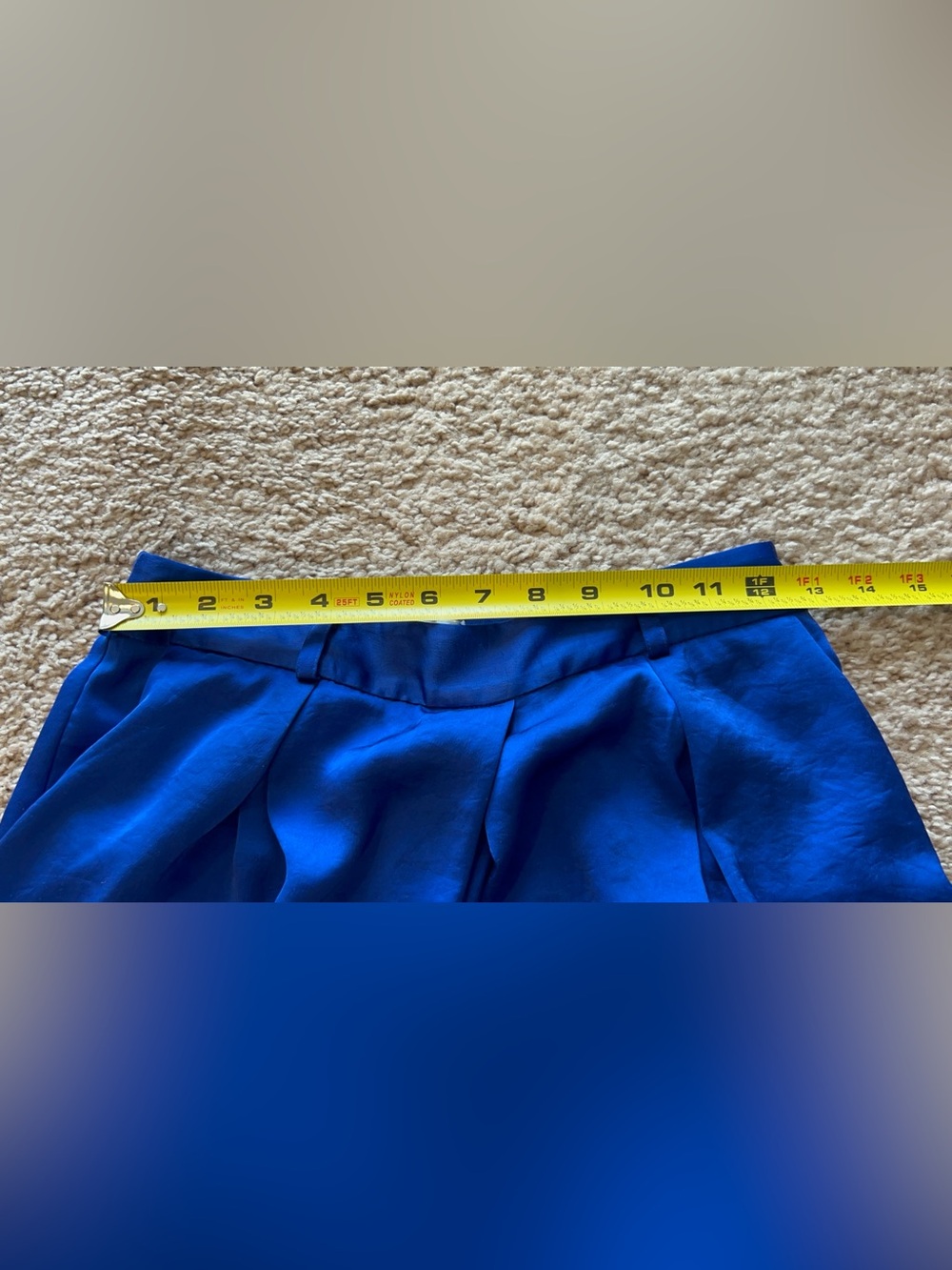 Anthropologie Leifsdottir High Waisted Cobalt Royal Blue wide leg pants Size 0 - Picture 7 of 12
